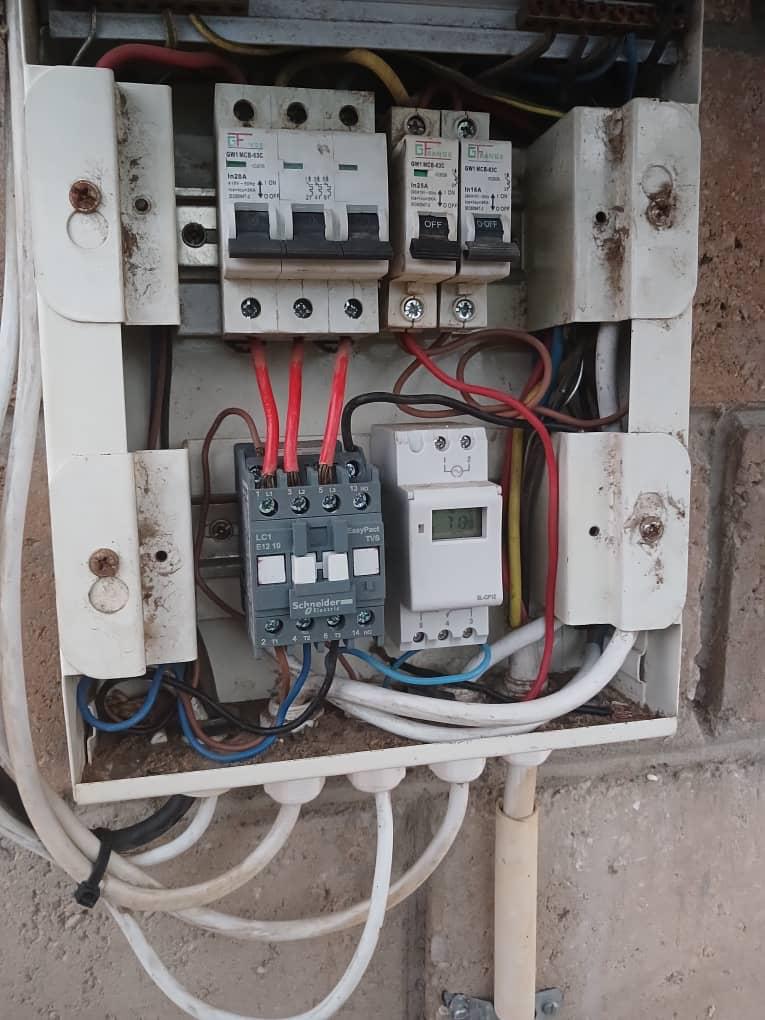 Electrical work on site